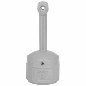 Justrite 442523GY JUS- High Density Polyethylene Cease-Fire Cigarette Butt Receptacle - 4 Gallon.