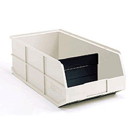Akro-Mils 238441 30348 1800 Series Plastic Stacking Akro Bin, 20-1/2-Inch Long by 8-1/4-Inch Wide by 7-Inch Deep, Beige, Case of 6