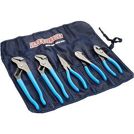Channellock B360231 & #174 Tool Roll-3, 5 Piece Professional Plier Set