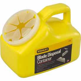 Proto B323304 Blade-Disposal Container, Rectangular, 2qt, Yellow