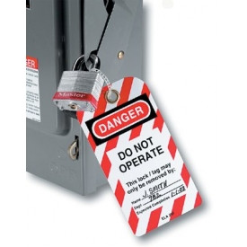 MASTERLOCK B313978 MASTERLOCK Heavy Duty "Danger - Do Not Operate" Tag, Polyester, 5-3/4" Height, 3" Width (Pack of 12)