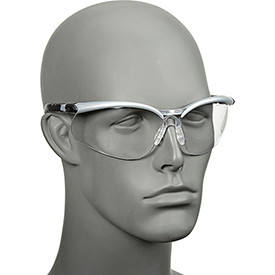 3M B310969 BX 11375-00000-20 Clear Silver Polycarbonate Standard Safety Glasses - 99.9 % UV Protection - Half Frame - [PRICE is per EACH]