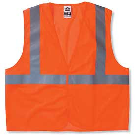 Ergodyne B305843 & #174 GloWear & #174 8205HL Class 2 Super Econo Vest, Orange, 2XL/3XL