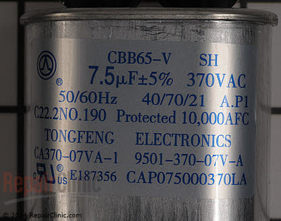 Amana CAP0750003 CAP0750003 CAP, 7.5 MFD/370V/OVAL replaces CAP