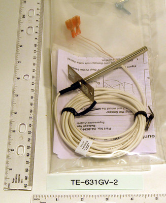 JOHNSON CONTROLS TE-631GV-2 TE-631GV-2 DUCT PROBE SENSOR 1K NICKLE, FLANGE