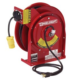 Reelcraft Industries Inc B250726 Reelcraft 12 AWG / 3 Cond x 45ft, 15 AMP, Single Outlet, with Cord, 27 lbs