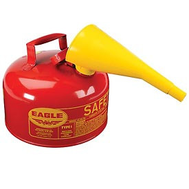 Eagle Manufacturing Co. B214721 Eagle Safety Gas Can 2 Gal Meets Osha & Nfpa Code 30 Requirements Galv. Steel