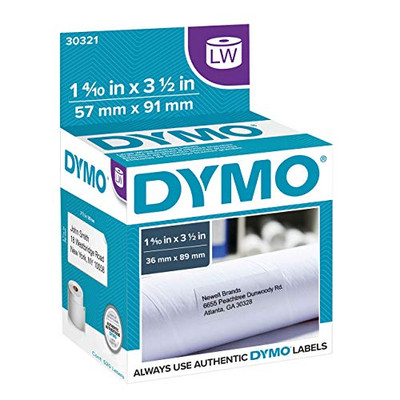 Vise Grip B1403836 DYMO & #174 LW Address Labels, Large 1 4/10" x 3 1/2" Black on White
