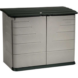 Rubbermaid 704501 Outdoor Horizontal Storage Shed, Large, 32 cu. ft., Olive/Sandstone ()