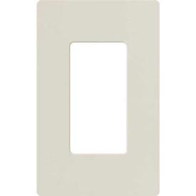 LUTRON ELECTRONICS B761224 Lutron Claro & #174 Wallplate, Gloss/Stainless Steel, 1 Gang, Light Almond