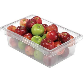 Rubbermaid 652457CL Commercial 3309CLE Food/Tote Boxes, 3 1/2 gal, 18 w x 12 d x 6 h, Clear