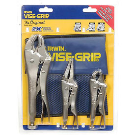 Vise Grip B753426 Irwin & #174 Vise-Grip & #174 3 Pc. Original Locking Pliers Kit Bag Set: 10WR, 6LN, 5WR