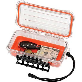 PLANO 493260 Plano Guide Series Airtight & Waterproof Storage Case, 9"L x 4-7/8"W x 3"H, Orange