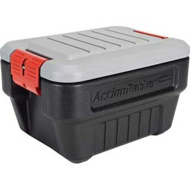 Rubbermaid 269997 ActionPacker Lockable Storage Box, 8 Gallon, Grey and Black (1170)
