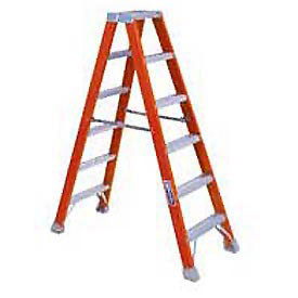 Louisville Ladder1 253906 Louisville 4' Dual Access Fiberglass Step Ladder - 375 lb Cap. -