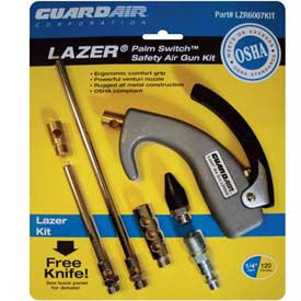 Guardair Corp. B645062 Guardair Lazer Series Palm/Thumb Handle Gun - Gun With 6-Piece Kit - -1/4" Fnpt Inlet - 7-1/2" Long