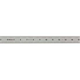 Mitutoyo America Corporation B611398 Mitutoyo 18" Satin Chrome Stainless Steel Rule W/ 4R Graduation