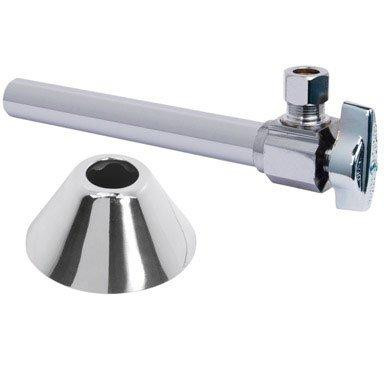T&S Brass KTCS40BX C Brasscraft - Supply Valves Shut-Off Valve 1/4 " < 0.25 -Percent Lead Angle 3/8 " Od. Compression Chrome Plated Brass Die Cast