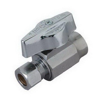 T&S Brass BKTR14XC BRASSCRAFT Straight Stop 1/2" Sweat X 3/8" Compression, Lead Free - 293400