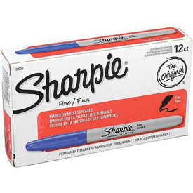 Vise Grip B788420 Permanent Marker, Fine Point, Blue, Dozen, Total 24 DZ, Sold as 1 Carton