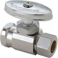 T&S Brass OR32X C1 BrassCraft 1/2" FIP Inlet x 1/2" O.D Compression Outlet Multi-Turn Straight Valve
