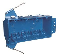 Carlon 669012 Lamson & Sessons Four Gang Box with Captive Nails & Bracket