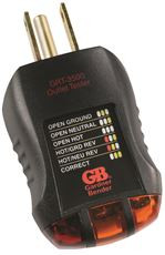 GARDNER BENDER 823050  Outlet Receptacle Tester & Circuit Analyzer, Indicates 5 Wiring Errors, Easy Read Chart, Comfort Grip, 120 VAC