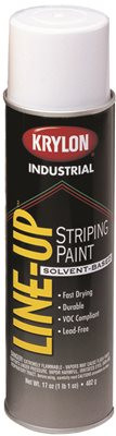 SHERWIN WILLIAMS 800660 Krylon Highway White Solvent Based Line-Up Pavement Striping Paint (Set of 12).
