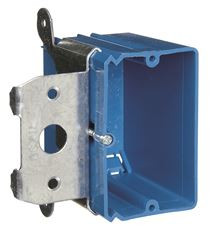 Carlon 622235  Outlet Box, New Work, 1 Gang, 3-3/4-Inch Length by 3-7/8-Inch Width by 3-3/8-Inch Depth, Blue