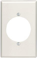 Leviton 609068  1-Gang Flush Mount 2.15-Inch Diameter, Device Receptacle Wallplate, Midway Size, White by