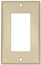 Leviton 609031  1-Gang Decora/GFCI Device Wallplate, Standard Size, Thermoset, Device Mount, Ivory