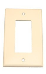 Leviton 2472814  1-Gang Decora/GFCI Device Wallplate, Midway Size, Thermoset, Device Mount, Light Almond
