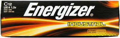 EVEREADY BATTERY 2470697 Energizer Industrial C Alkaline Battery, 9 Volt, 12 batteries per pack -- 6 packs per case.