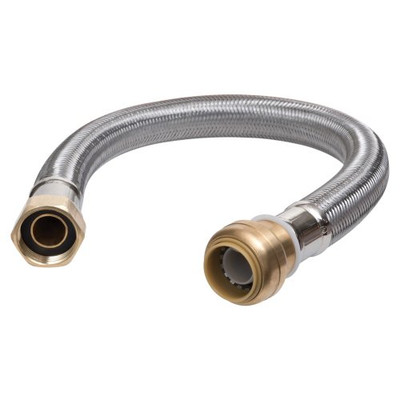 CASH ACME 2465701 Cash Acme Flexible Water Heater Connectors, 1/2-Inch by 3/4-Inch by 12-Inch Length