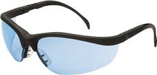 Mcr Safety 295819 Crews Glasses 135- Klondike Safety Glass with Black Frame, Light Blue Lens