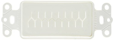 Arlington Industries 2477649 LVWP-1 Cable Entry Device with Slotted Cover, Low-Voltage Bracket and Wall Plate, White, 1-Pack