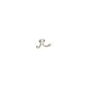IVES 582MB26 Brass Coat Hook, Double Prong-1" Projection, 1-1/4"W x 1-1/8"H,