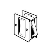 Don-Jo PDL100625 PDL-100 Passage Pocket Door Lock, Polished Chrome Plated/Polished Brass Finish, 2-1/2" Width x 2-3/4" Height (Pack of 10)