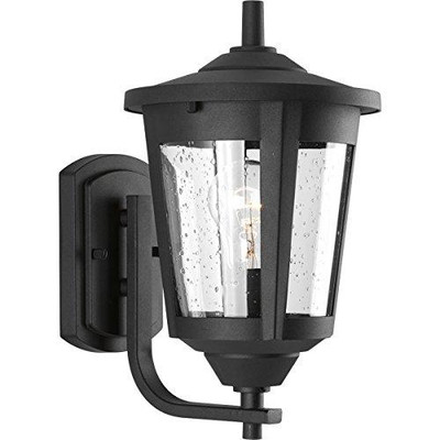 Progress Lighting 94607431 P6074-31 Contemporary/Soft 1-100W Med Wall Lantern, Black