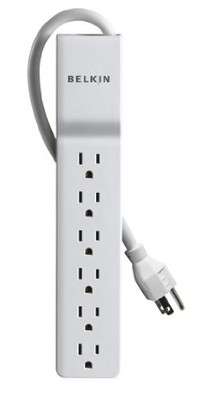 Belkin BE106000-04 International, Inc - Home/Office 6-Outlets Surge Suppressor - 6 X Nema 5-15R - 1.88 Kva - 720 J - 125 V Ac Input - 125 V Ac Output "Product Category: Power Equipment/Surge Suppressors/Protectors".