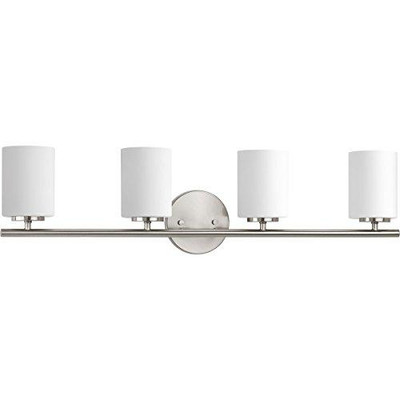 Progress Lighting 94216009 P2160-09 Contemporary/Soft 4-100W Med Bath Bracket, Brushed Nickel