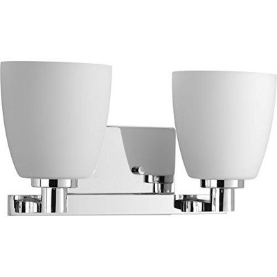 Progress Lighting 94216615 P2166-15 Contemporary/Modern 2-100W Med Bath Bracket, Polished Chrome