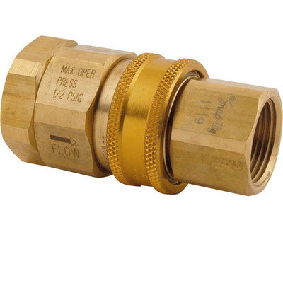 T&S Brass TAG5E Gas Appliance Connectors, Quick Disconnect, 1"