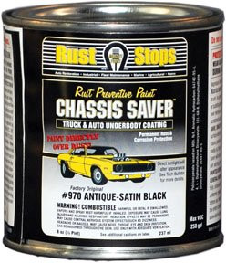 Magnet Paint & Shellac MPCUCP970-16 Chassis Saver Paint, Stops and Prevents Rust, Satin Black, 8 oz Can