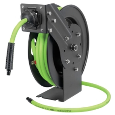 Legacy Manufacturing LEGL8305FZ Flexzilla Levelwind Retractable Air Hose  Reel, 3/8 in. x 50 ft., Heavy Duty, Lightweight, Hybrid, ZillaGreen 