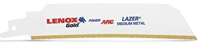 Vise Grip LEX21099 LENOX Tools Gold Power Arc Reciprocating Saw Blade, For Medium Metal Cutting, 9-inch, 18 TPI, 5-Pack