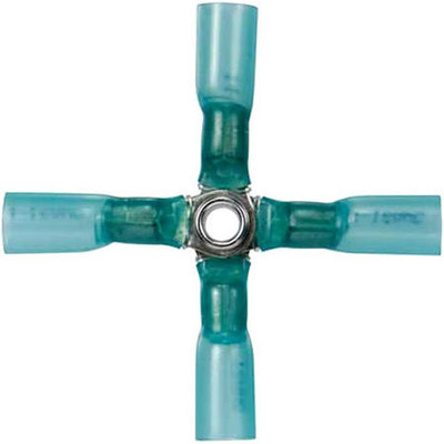 The Best Connection JTT2287J 12-10 AWG 4-WAY X CS HEAT SHRINK CONNECTOR - YELLO