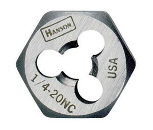 Vise Grip HAN7268 High Carbon Steel Re-Threading Fractional Hexagon Dies - die 1-1/8-7 hrt hanson1-1/8-7nc