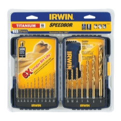 Vise Grip HAN3018010 Irwin Tools 18-Piece Titanium Turbomax Drill Bit Set with Pro Storage Case