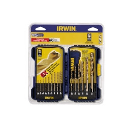 Vise Grip HAN3018009 Irwin Titanium Nitride TurboMax Pro Drill Bit 15 Piece Set